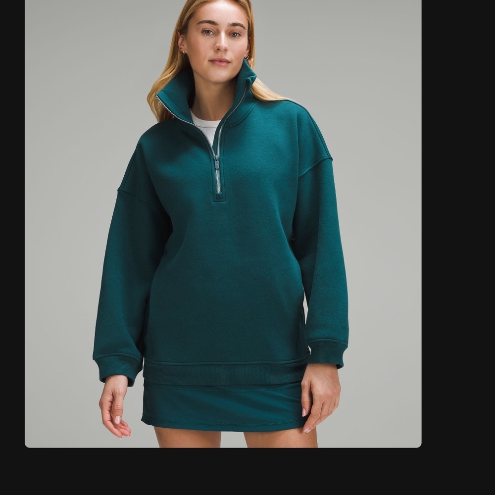 lululemon athletica Teal Half-Zip Sweater